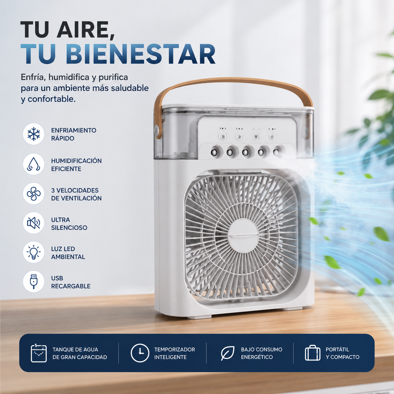 Mini aire acondicionado portatil, Enfriador De Aire Portátil